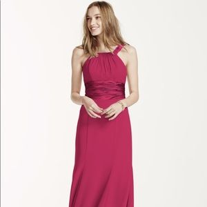 David's Bridal Apple Red bridesmaid dress